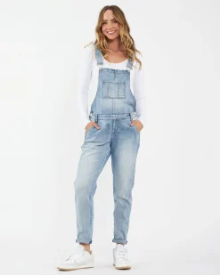 Denim Overalls Pale Blue