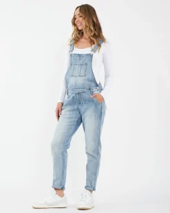 Denim Overalls Pale Blue