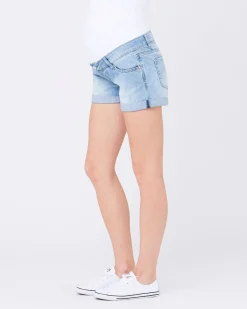Denim Shorty Shorts Light Wash