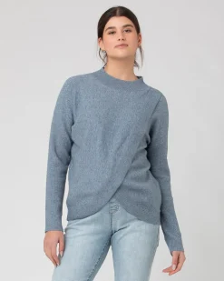 Desi Nursing Knit  Blue Marle