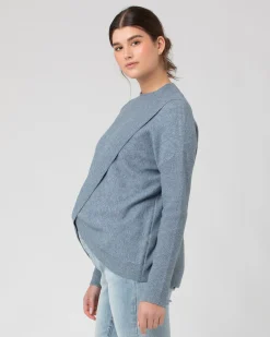 Desi Nursing Knit  Blue Marle