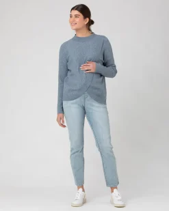 Desi Nursing Knit  Blue Marle