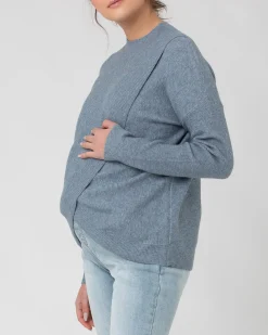 Desi Nursing Knit  Blue Marle