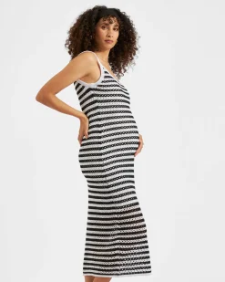 Diana Crochet Dress  Black / White