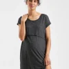 Dreamy Lounge Nursing Dress  Granite