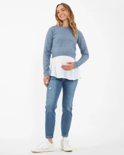 Dylan Distressed Jean  Blue