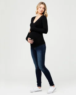 Embrace Long Sleeve Nursing Top Black