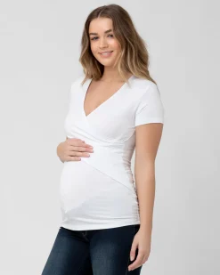 Embrace Short Sleeve Nursing Tee White