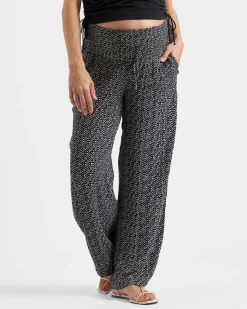 Emmy Shirred Pant Black / Natural