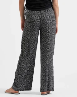 Emmy Shirred Pant Black / Natural