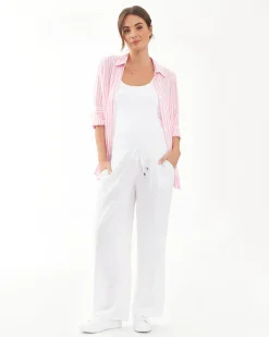 Emmy Stripe Shirt Bubble Gum / White