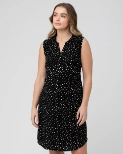 Felicity Shirt Dress Black / White