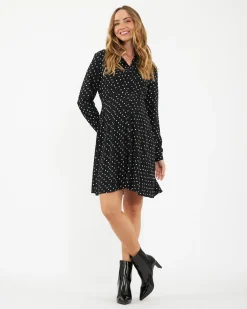 Fifi Shirt Dress  Black