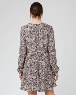 Florence Layered Dress  Black / Dusty Pink