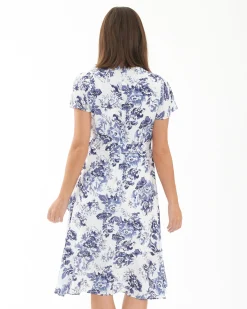 Georgia Tie Front Dress  White