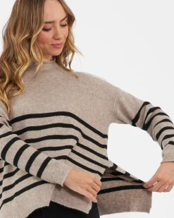 Gerrie Nursing Knit  Mocha / Black