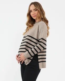 Gerrie Nursing Knit  Mocha / Black