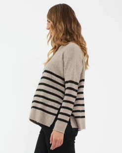 Gerrie Nursing Knit  Mocha / Black