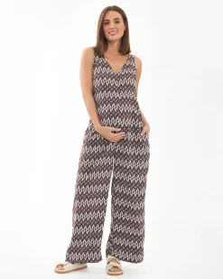 Grace Jumpsuit Chocolate / White