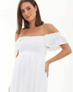 Hail Spot Dress White