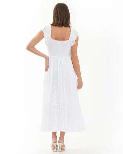 Hail Spot Dress White