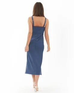 Harlow Slip Dress  Deep Blue