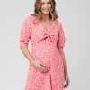 Harriet Tie Front Dress  Red / Lilac