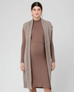 Heather Relaxed Vest Mocha