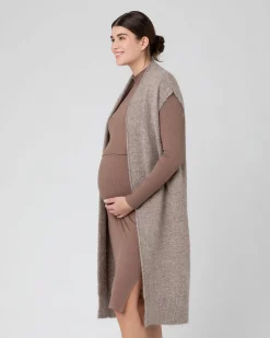 Heather Relaxed Vest Mocha