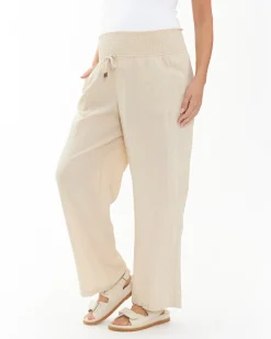 Indi Wide Leg Linen Pant Natural