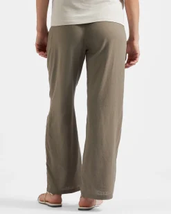 Indi Wide Leg Linen Pant Olive