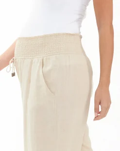 Indi Wide Leg Linen Pant Natural