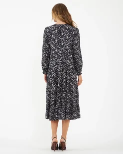 Izzie Tiered Dress  Midnight / Mocha