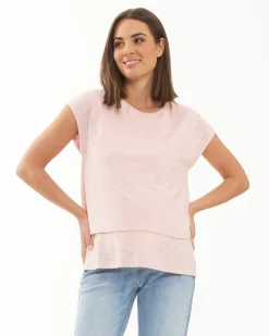 Jazmin Nursing Tee  Soft Pink