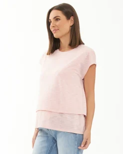 Jazmin Nursing Tee  Soft Pink