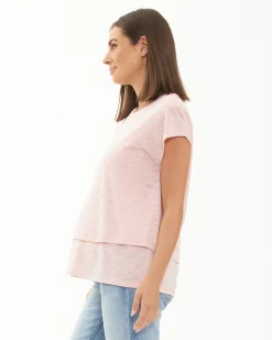 Jazmin Nursing Tee  Soft Pink