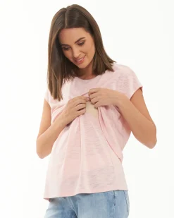 Jazmin Nursing Tee  Soft Pink