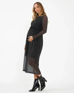 Jen Nursing Dress  Brown / Black