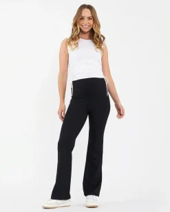 Jodie Ruched Rib Tank  White