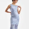 Jordan Off Shoulder Dress Sky Blue