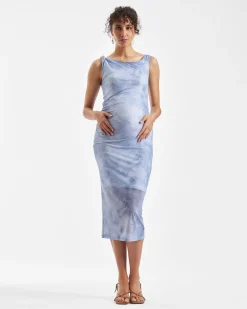Jordan Off Shoulder Dress Sky Blue