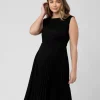 Knife Pleat Dress Black
