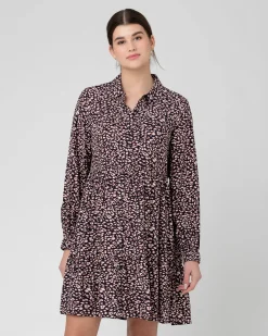 Leah Button Through Dress  Midnight