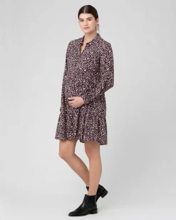 Leah Button Through Dress  Midnight