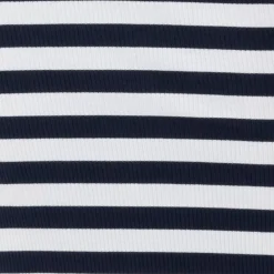 Lee Button Down Rib Dress  Navy / White