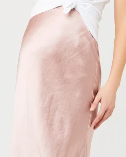 Lexie Satin Skirt Dusty Pink