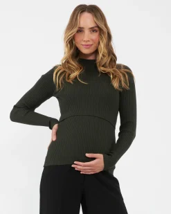 Lift Up Nursing Knit  Ivy