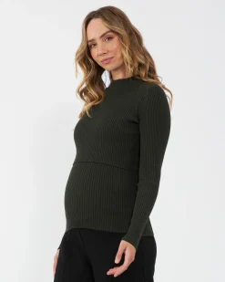 Lift Up Nursing Knit  Ivy