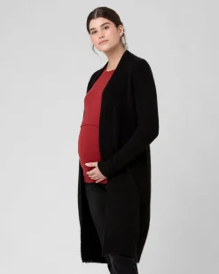Linda Longline Knit Cardigan Black