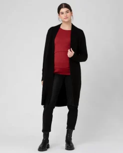 Linda Longline Knit Cardigan Black